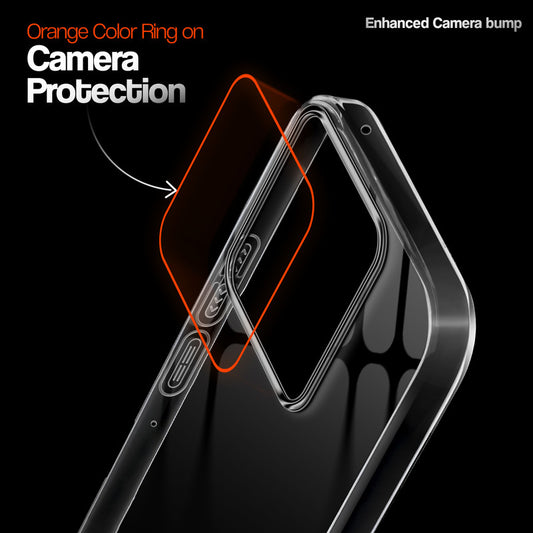 Crystal Clear Anti-Yellow Transparent Back Cover Case With Camera Ring Protection for Motorola G86 Power 5G