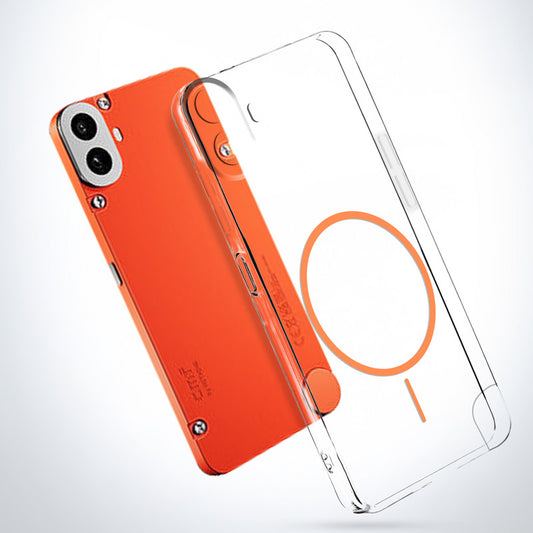 Crystal Clear Transparent Hard Back Anti-Yellowing with MagSafe Compatibility Phone Case For CMF Nothing Phone 1