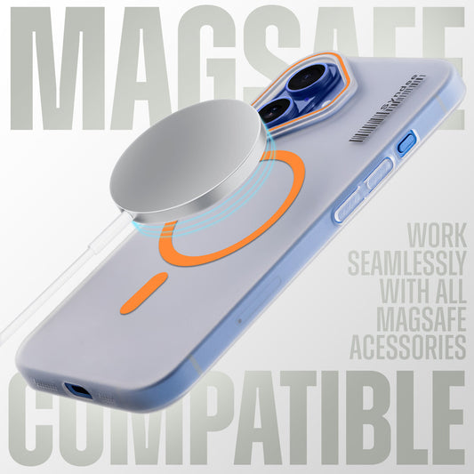 Elegant Frosted Matte Slim Back With MagSafe Support Back Case For Apple iPhone 16