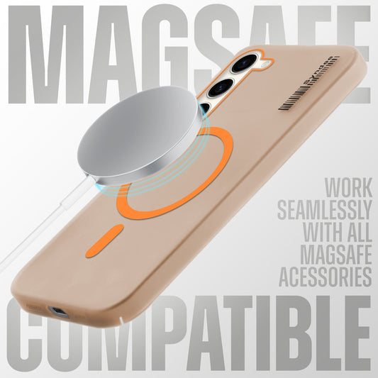 Elegant Colorful Frosted Matte Back With MagSafe Support Back Case For Samsung S23 5G