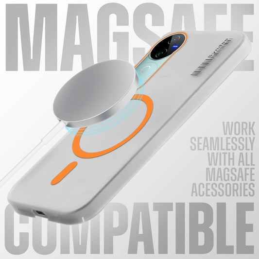 New Elegant Frosted Matte Slim Back With MagSafe Support Back Case For Vivo V40 5G