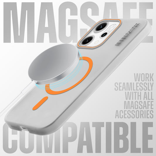 New Elegant Frosted Matte Slim Back With MagSafe Support Back Case For Oppo Reno 14 Pro 5G