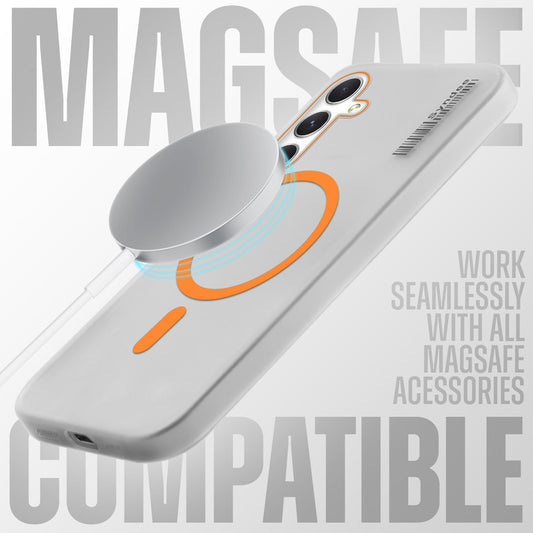 New Elegant Frosted Matte Slim Back With MagSafe Support Back Case For Samsung S25 Plus 5G