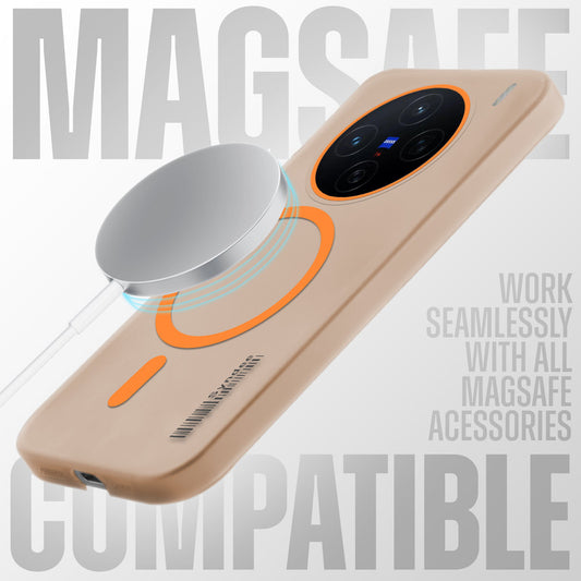 Elegant Colorful Frosted Matte Back With MagSafe Support Back Case For Vivo X200 5G