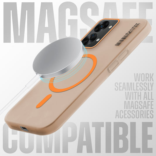 Elegant Colorful Frosted Matte Back With MagSafe Support Back Case For OnePlus Nord 2T 5G