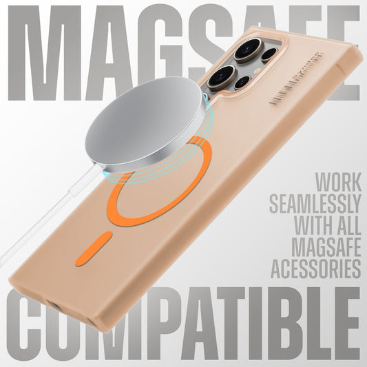 Elegant Colorful Frosted Matte Back With MagSafe Support Back Case For Samsung S25 Ultra 5G