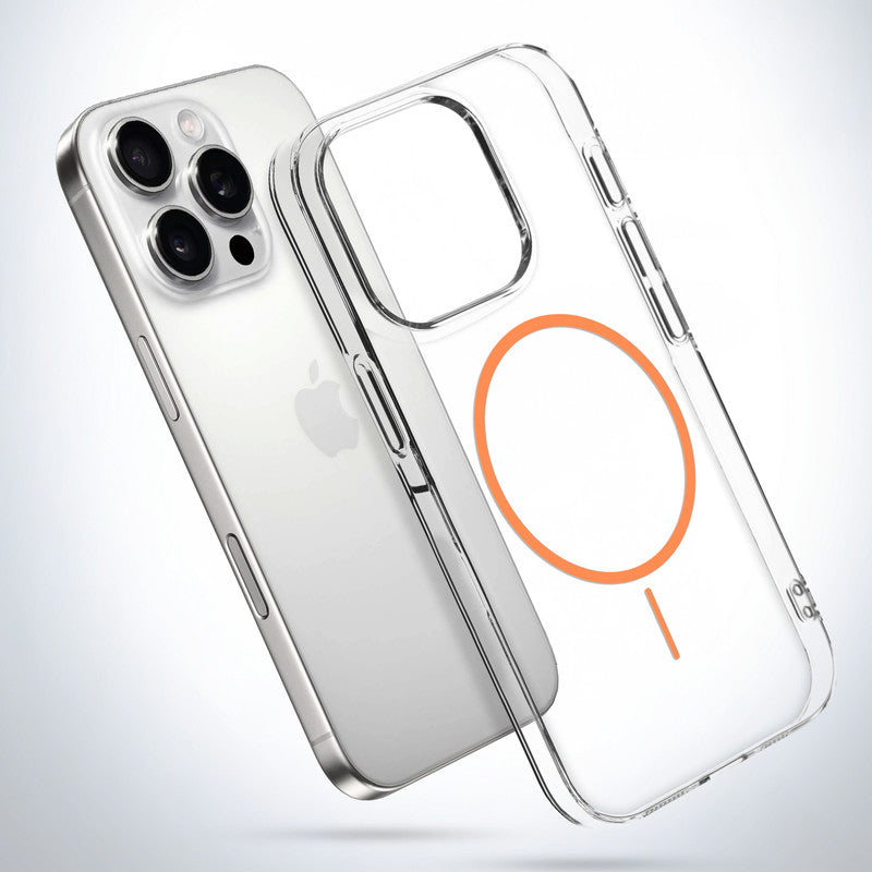 Crystal Clear Anti-Yellowing Wireless Charging Support Case For Apple iPhone 15 Pro Max