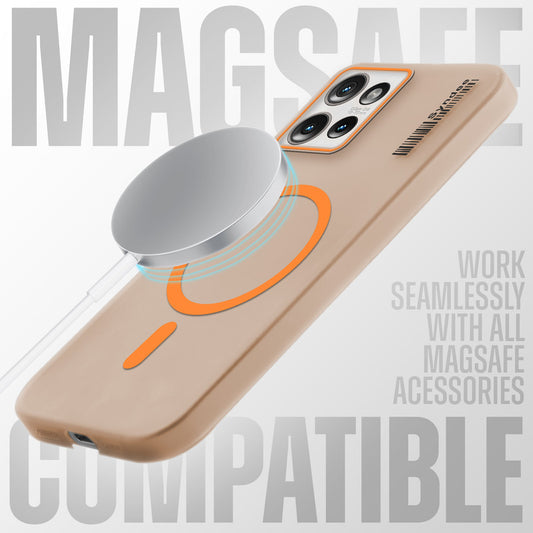 Elegant Colorful Frosted Matte Back With MagSafe Support Back Case For Motorola Moto Edge 50 5G