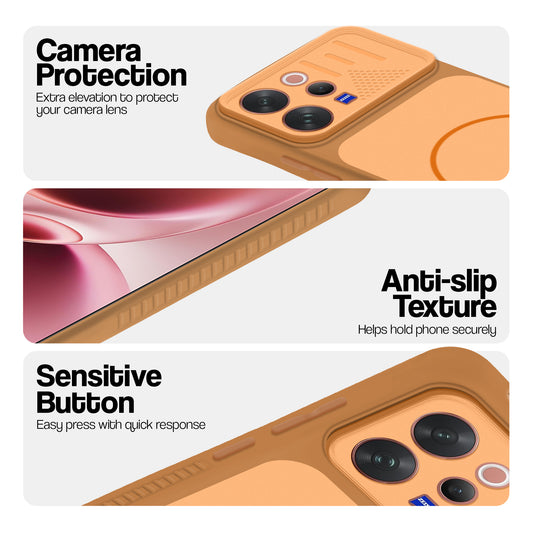 Dual Tone Silicone Grip Back Cover with Camera Protection for Vivo V70 Elite 5G