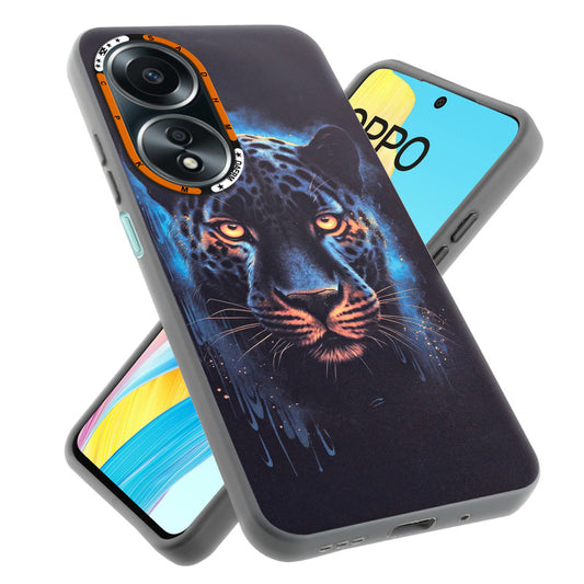Dark Elegant Wild Creatures Printed Back Cases For Oppo A58 4G