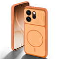 Orange back cover for Oppo Reno 15 Pro 5G with camera cut protection and ring design on back side.