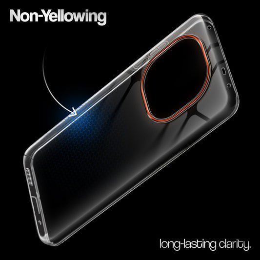 Crystal Clear Anti-Yellow Transparent Back Cover Case With Camera Ring Protection for Redmi Note 14 Pro Plus 5G