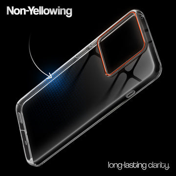 Crystal Clear Anti-Yellow Transparent Back Cover Case With Camera Ring Protection for Motorola Moto Edge 60 Pro 5G