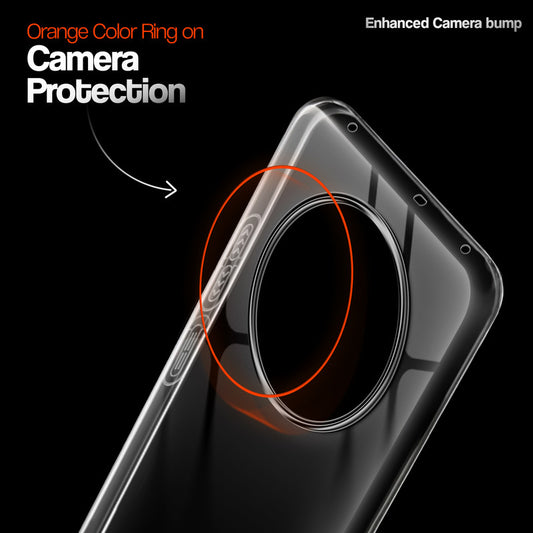 Crystal Clear Anti-Yellow Transparent Back Cover Case With Camera Ring Protection for Realme 14 Pro Plus 5G