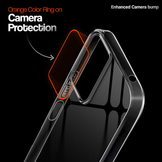 Crystal Clear Anti-Yellow Transparent Back Cover Case With Camera Ring Protection for Motorola G06 Power 5G
