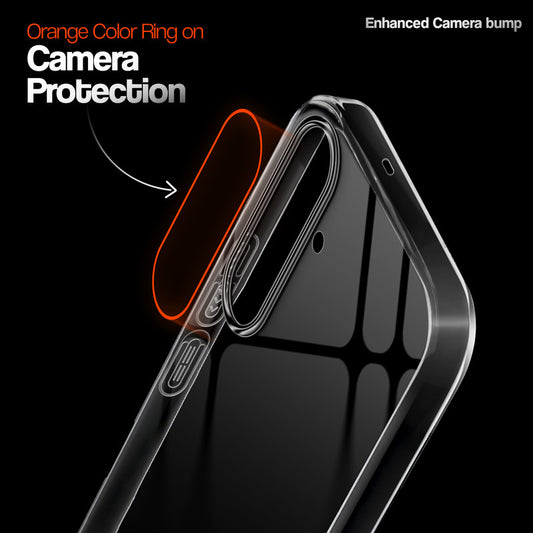 Crystal Clear Anti-Yellow Transparent Back Cover Case With Camera Ring Protection for Samsung S25 FE 5G