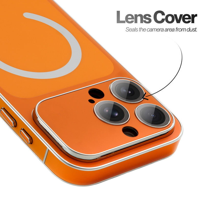 Matte Shine Silver Line Wireless Charging Support Back Cover Case For  Apple iPhone 16 Pro