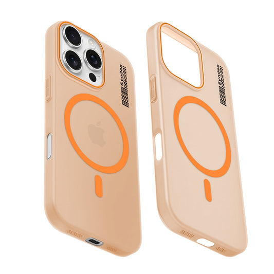 Colourful Frosted Matte Wireless Charging Support Back Cover Case for Apple iPhone 16 Pro With Raised Camera Protection