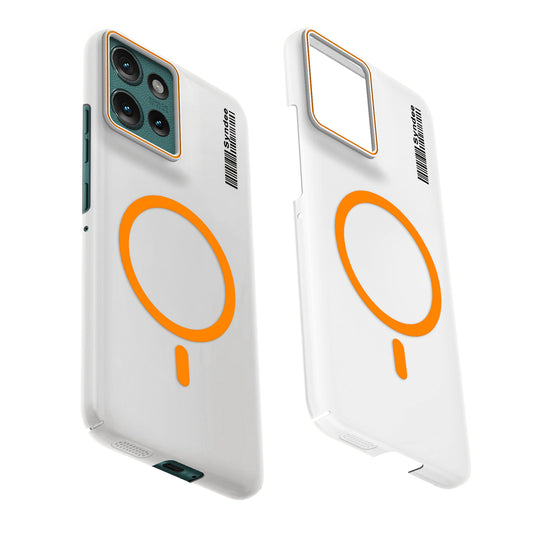 Frosted Sleek Matte Wireless Charging Support Back Cover Case for Motorola Moto Edge 50 5G With Raised Camera Protection