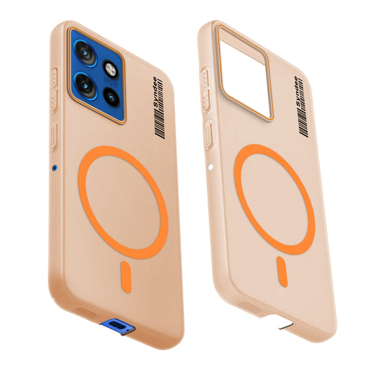 Colourful Frosted Matte Wireless Charging Support Back Cover Case for Motorola Moto Edge 50 Neo 5G With Raised Camera Protection