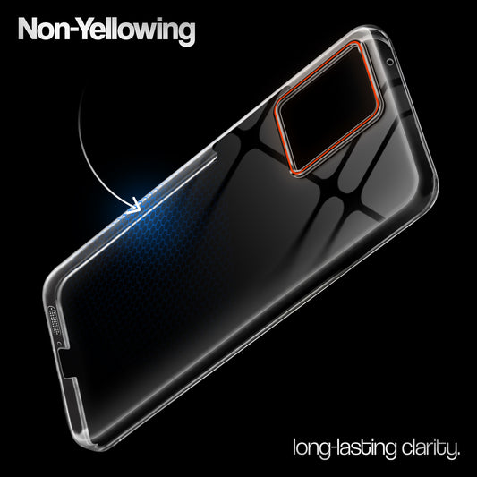 Crystal Clear Anti-Yellow Transparent Back Cover Case With Camera Ring Protection for Motorola Moto Edge 40 Neo 5G