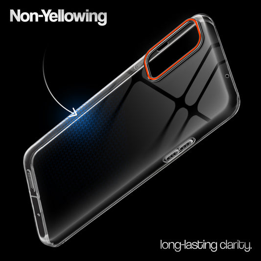 Crystal Clear Anti-Yellow Transparent Back Cover Case With Camera Ring Protection for OnePlus Nord 2 5G