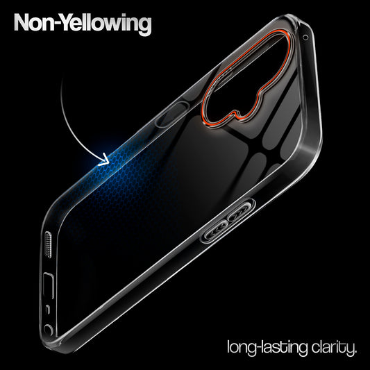 Crystal Clear Anti-Yellow Transparent Back Cover Case With Camera Ring Protection for OnePlus Nord CE 3 Lite 5G