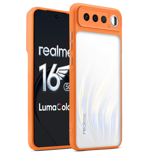 Premium Frosted Back Cover with Textured Camera Design & Metal-Look Buttons for Realme 16 5G