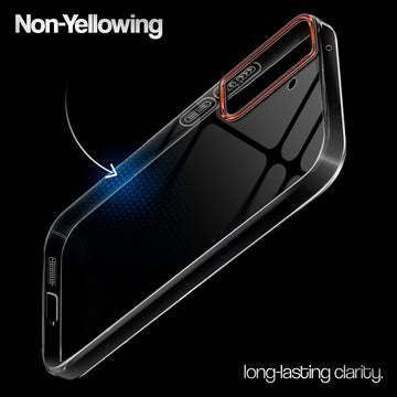 Crystal Clear Anti-Yellow Transparent Back Cover Case With Camera Ring Protection for Samsung S21 FE 5G