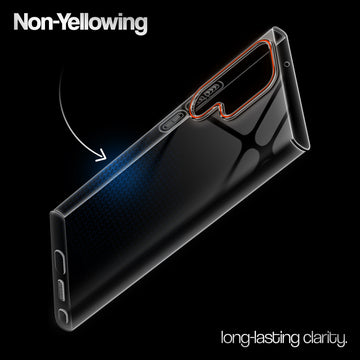 Crystal Clear Anti-Yellow Transparent Back Cover Case With Camera Ring Protection for Samsung S23 Ultra 5G