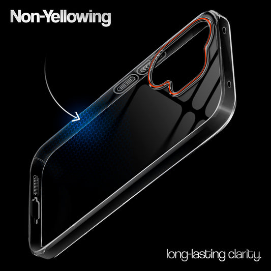 Crystal Clear Anti-Yellow Transparent Back Cover Case With Camera Ring Protection for Vivo V60 5G