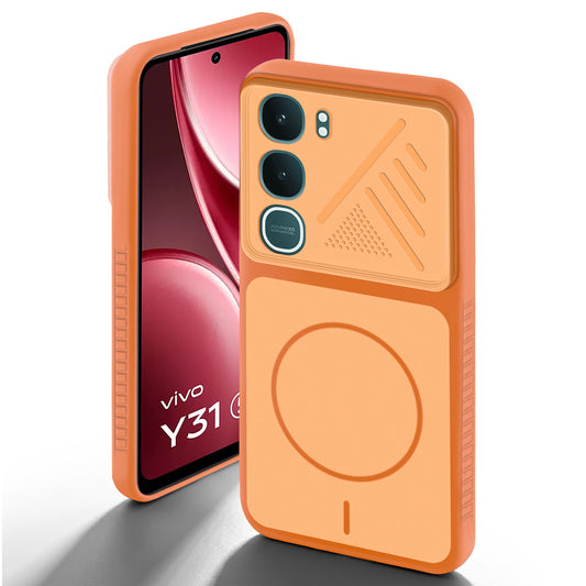 Dual Tone Silicone Grip Back Cover with Camera Protection for Vivo Y31 5G