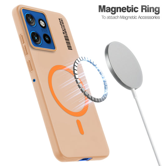 Colourful Frosted Matte Wireless Charging Support Back Cover Case for Motorola Moto Edge 50 Neo 5G With Raised Camera Protection