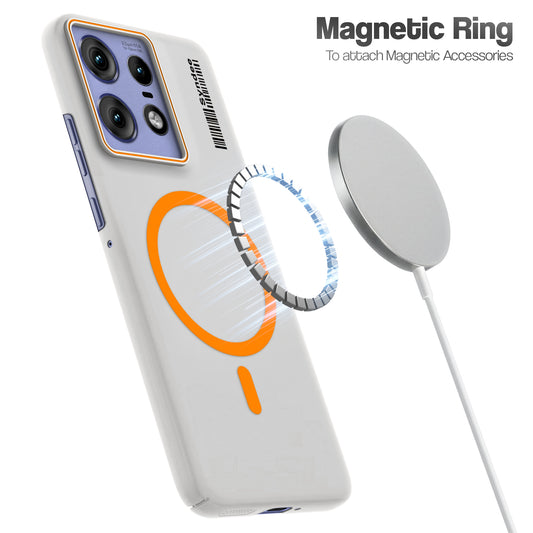 Frosted Sleek Matte Wireless Charging Support Back Cover Case for Motorola Edge 50 Pro 5G With Raised Camera Protection