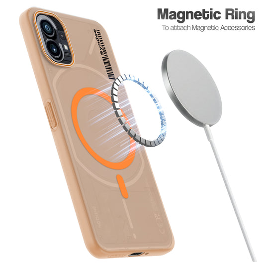 Colourful Frosted Matte Wireless Charging Support Back Cover Case for Nothing Phone 1 With Raised Camera Protection