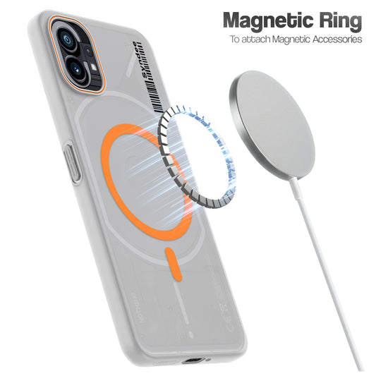 Frosted Sleek Matte Wireless Charging Support Back Cover Case for Nothing Phone 1 With Raised Camera Protection