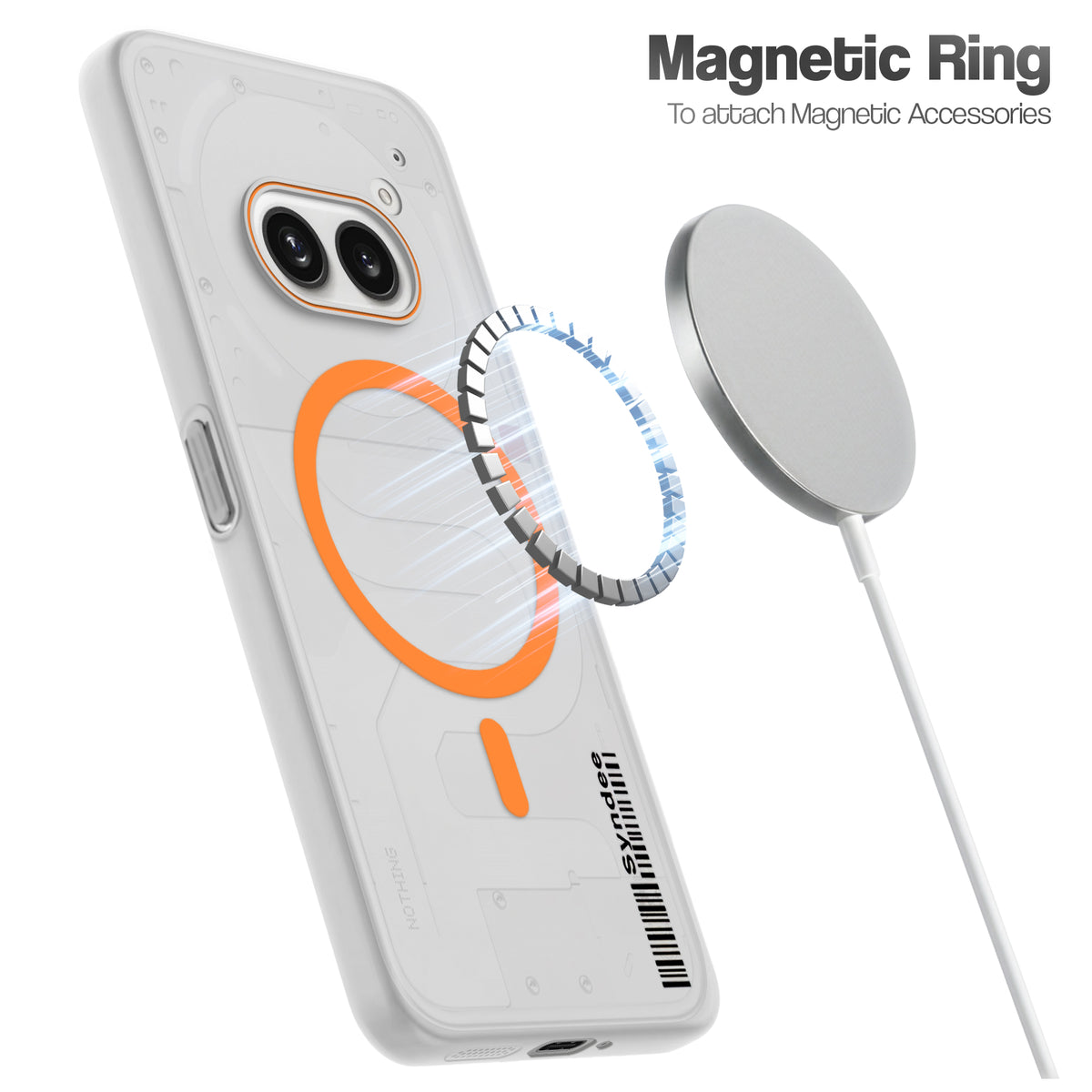 Frosted Sleek Matte Wireless Charging Support Back Cover Case for Nothing Phone 2A With Raised Camera Protection