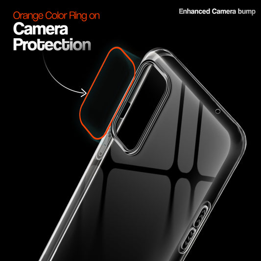 Crystal Clear Anti-Yellow Transparent Back Cover Case With Camera Ring Protection for OnePlus Nord 2 5G