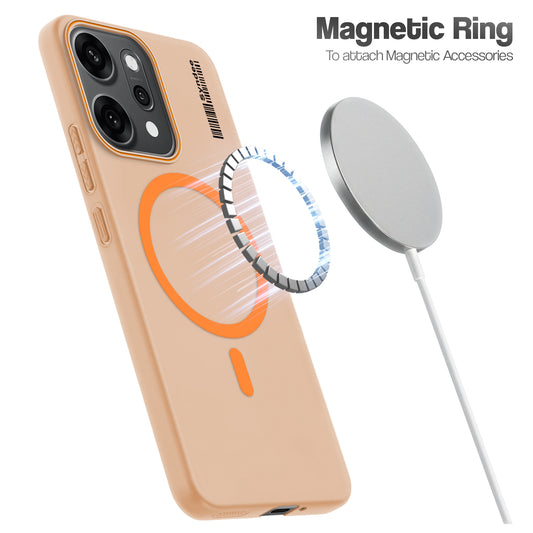 Colourful Frosted Matte Wireless Charging Support Back Cover Case for Oppo Reno 14 Pro 5G With Raised Camera Protection