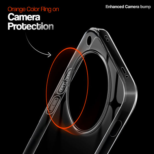 Crystal Clear Anti-Yellow Transparent Back Cover Case With Camera Ring Protection for Oppo Find X8 5G