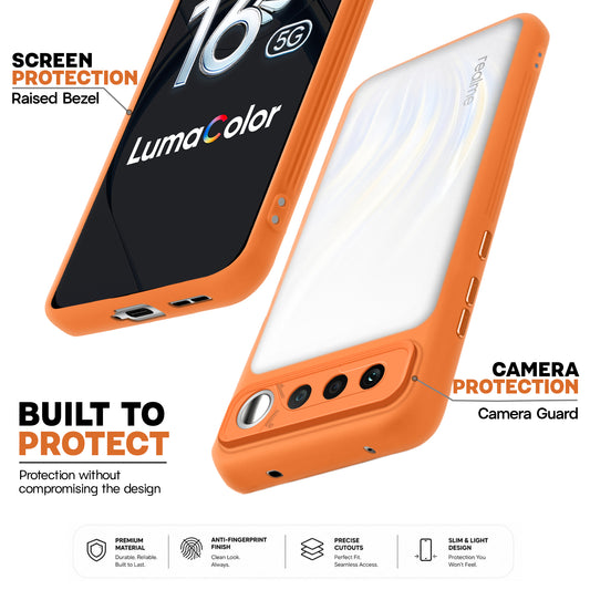 Premium Frosted Back Cover with Textured Camera Design & Metal-Look Buttons for Realme 16 5G
