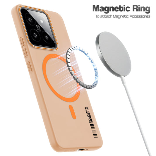 Colourful Frosted Matte Wireless Charging Support Back Cover Case for Xiaomi 14 5G With Raised Camera Protection