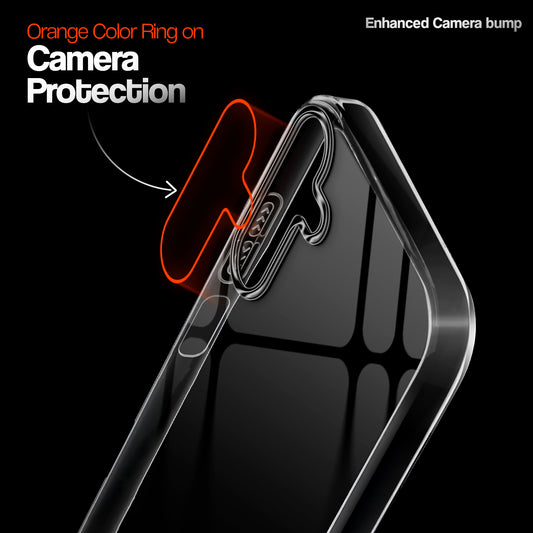 Crystal Clear Anti-Yellow Transparent Back Cover Case With Camera Ring Protection for Samsung A15 5G