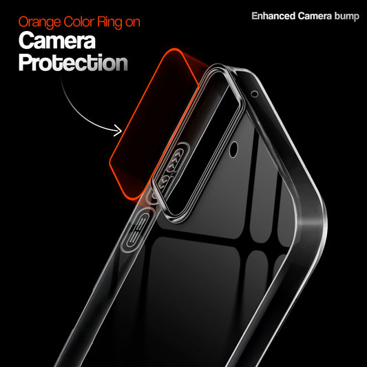 Crystal Clear Anti-Yellow Transparent Back Cover Case With Camera Ring Protection for Samsung S21 FE 5G