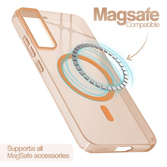 Anti-Yellow Scratch Resistant Case Support Wireless Charging Back Cover For Samsung S22 Plus 5G