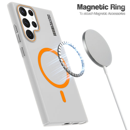 Frosted Sleek Matte Wireless Charging Support Back Cover Case For Samsung S22 Ultra 5G With Raised Camera Protection