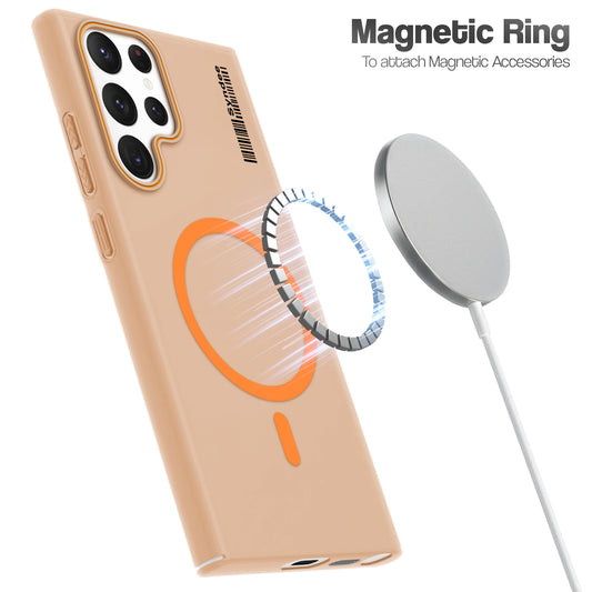 Colourful Frosted Matte Wireless Charging Support Back Cover Case for Samsung S22 Ultra 5G With Raised Camera Protection