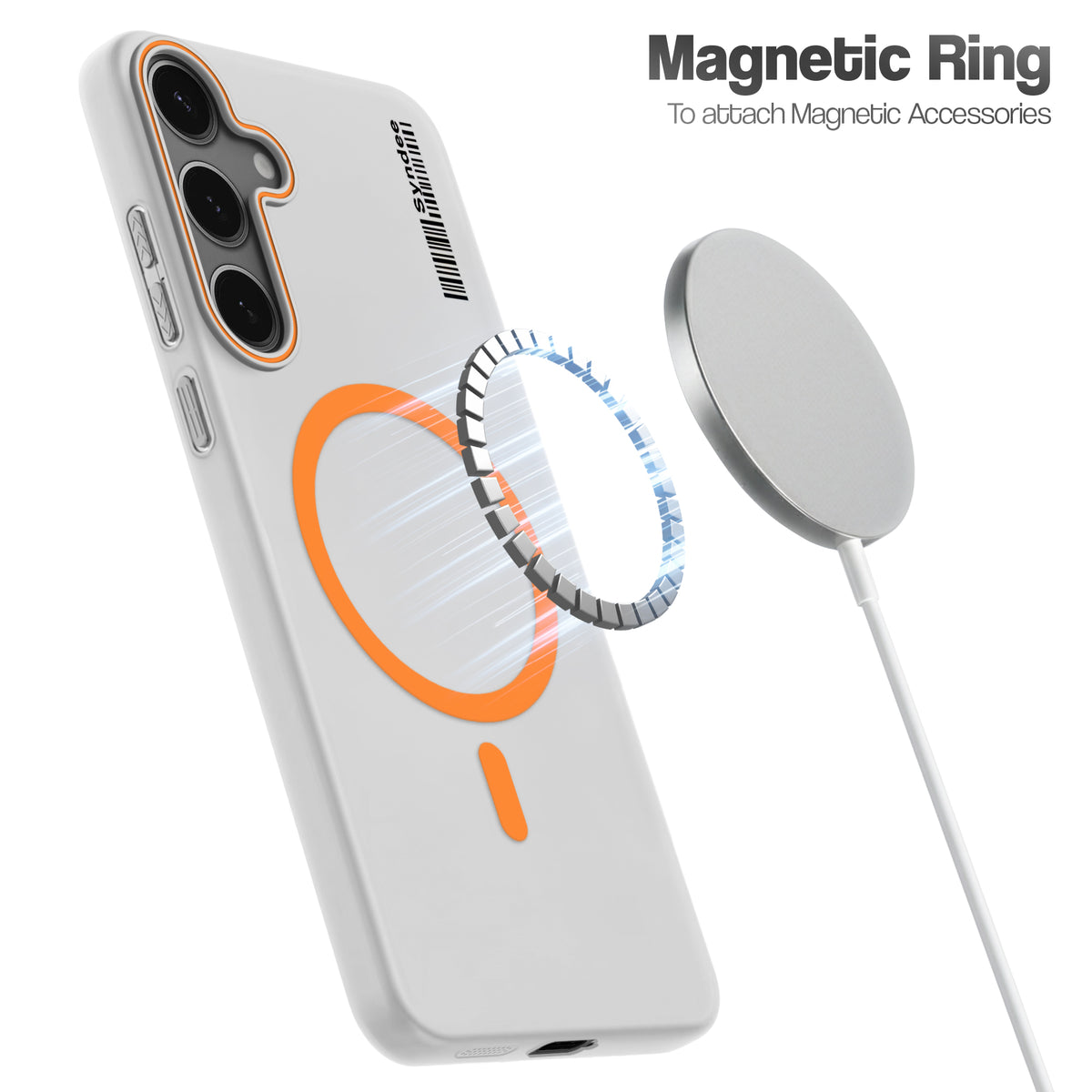 Frosted Sleek Matte Wireless Charging Support Back Cover Case For Samsung S24 5G With Raised Camera Protection