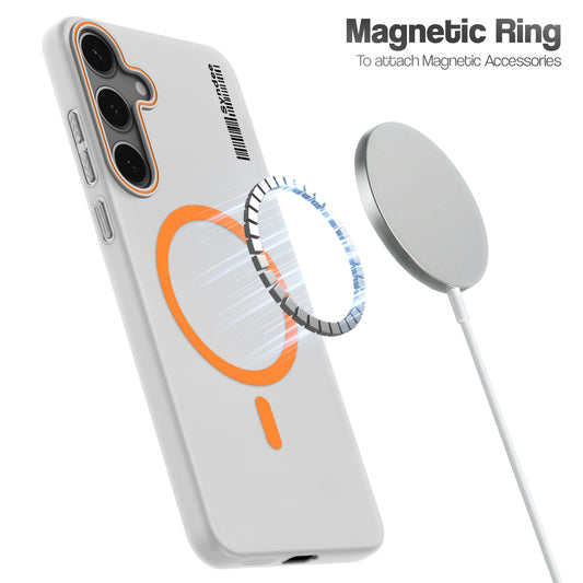 Frosted Sleek Matte Wireless Charging Support Back Cover Case For Samsung S24 5G With Raised Camera Protection