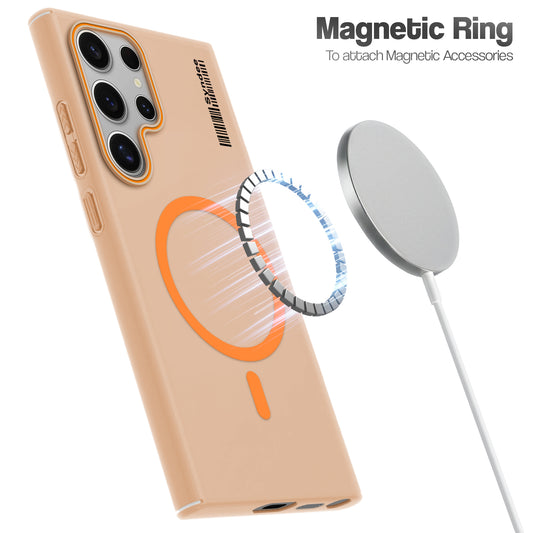 Colourful Frosted Matte Wireless Charging Support Back Cover Case for Samsung S24 Ultra 5G With Raised Camera Protection